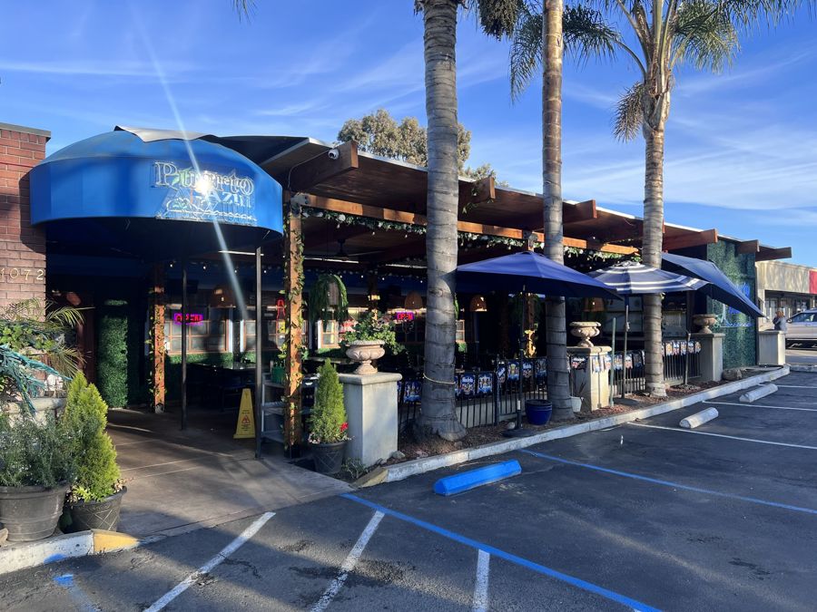 Wide view of the restaurant frontage